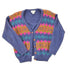 Vintage 1980s Victoria Jones Petites Abstract Knit Cardigan Sweater Women&