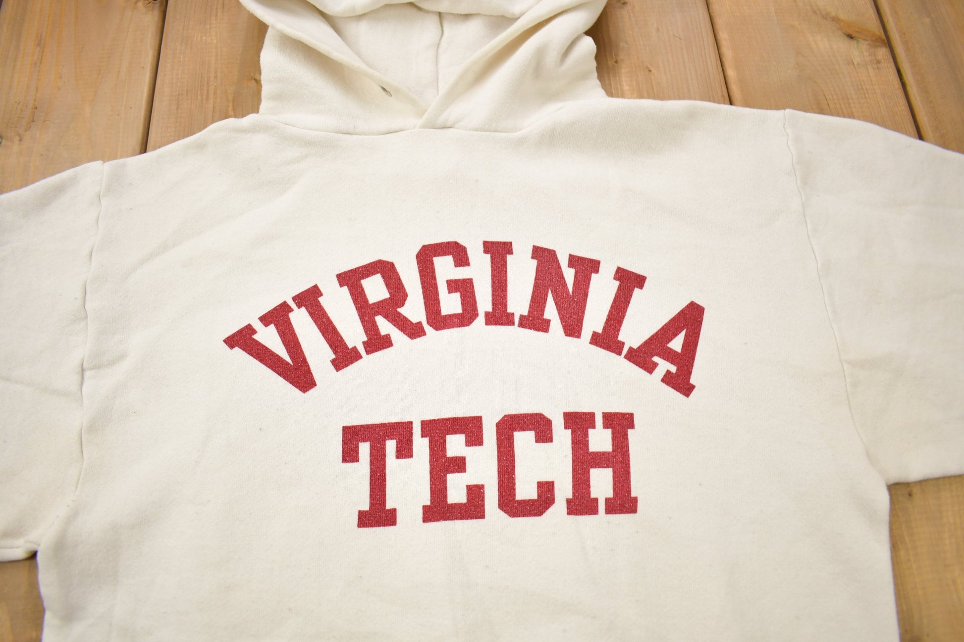 Vintage 1980s Virginia Tech University Collegiate Hoodie Men's S from propervintagecanada