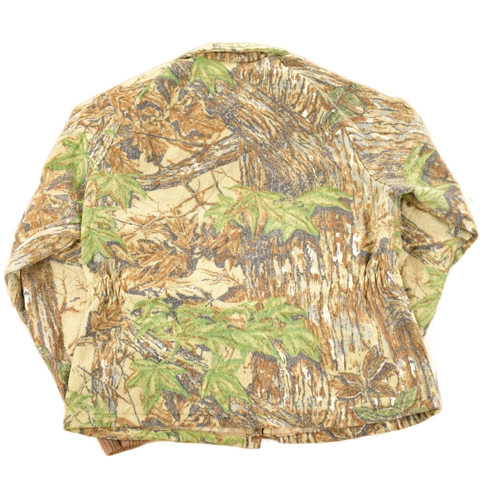 Vintage 1980s Walls Realtree Camo Fleece Outdoorsman Full Zip Sweater Mens M from propervintagecanada