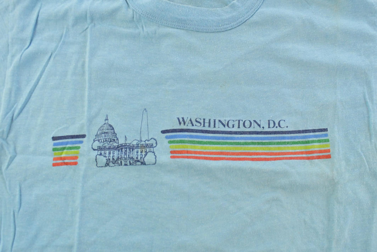 Vintage 1980s Washington DC Travel Souvenir Single Stitch Graphic Print T-Shirt Men's M from propervintagecanada