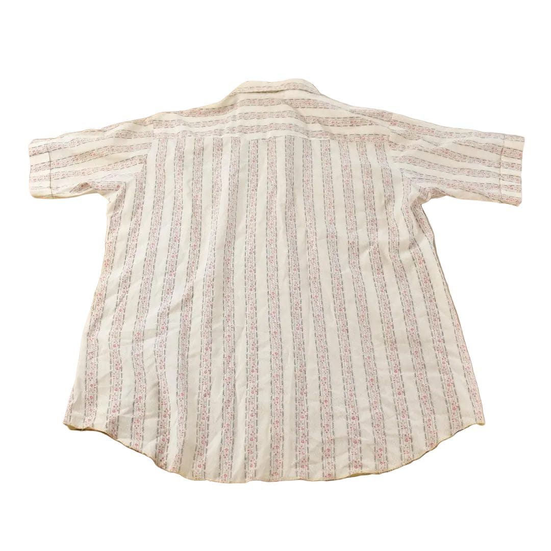 Vintage 1980s Western Shirt Pearl Snap Short Sleeve Button Up Shirt Mens XL from propervintagecanada