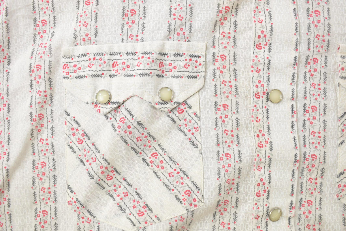 Vintage 1980s Western Shirt Pearl Snap Short Sleeve Button Up Shirt Mens XL from propervintagecanada