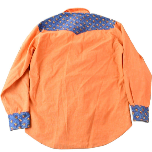 Vintage 1980s Western Style Embroidered Snap Button Up Shirt Men's Large from propervintagecanada