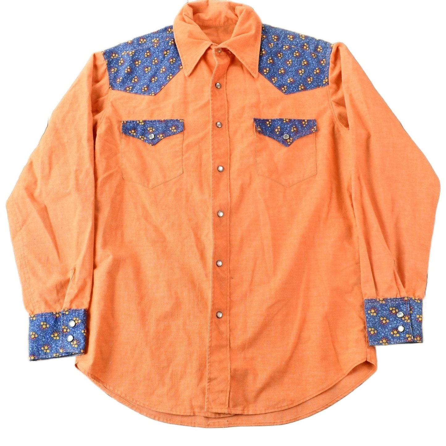 Vintage 1980s Western Style Embroidered Snap Button Up Shirt Men's Large from propervintagecanada