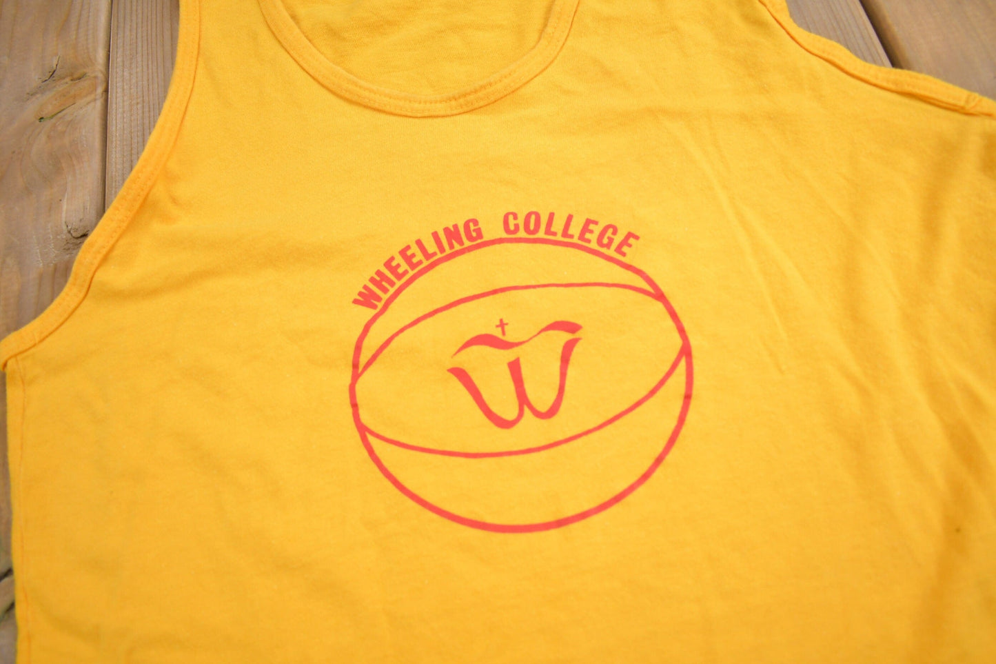 Vintage 1980s Wheeling College Tank Top Shirt Men's Medium from propervintagecanada