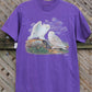 Vintage 1980s White Owl Theme Graphic T-Shirt Men's Medium from propervintagecanada