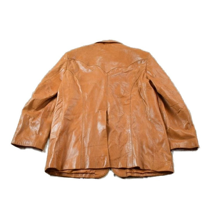 Vintage 1980s Wilson Suede & Leather Silk Lined Coat Men's L from propervintagecanada