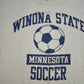 Vintage 1980s Winona State Soccer Collegiate Champion T-Shirt Men's Large from propervintagecanada