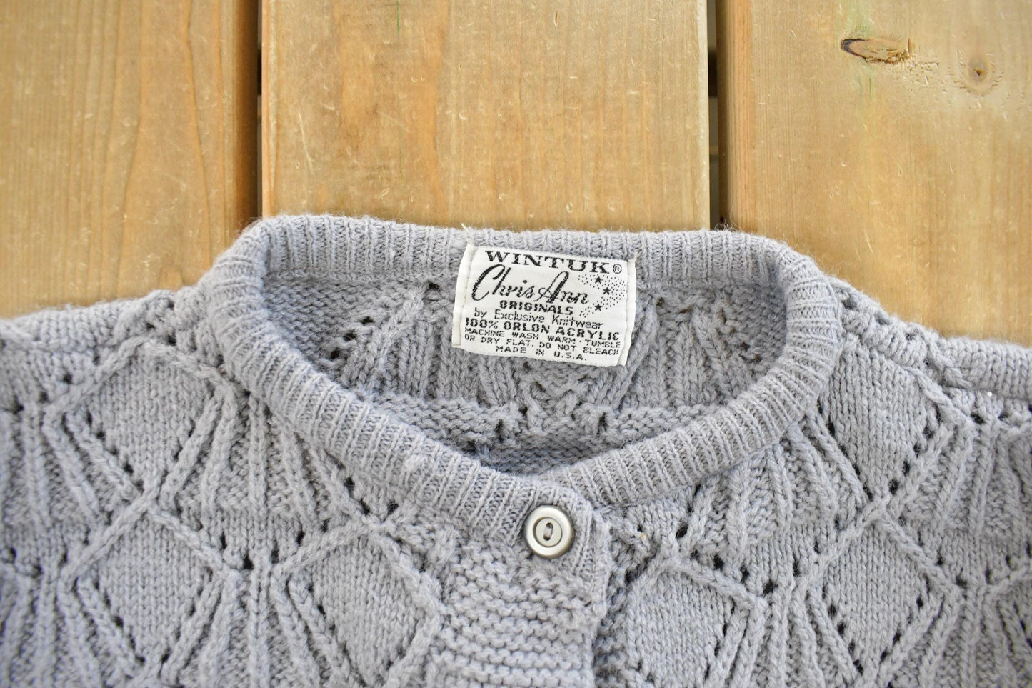 Vintage 1980s Wintuk Chris Ann Knit Cardigan Sweater Women's Small from propervintagecanada