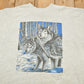 Vintage 1980s Wolf Theme Graphic Raglan Crewneck Men's XL from propervintagecanada