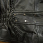 Vintage 1980s Womens Leather Braid Stud Biker Jacket from propervintagecanada