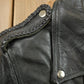 Vintage 1980s Womens Leather Braid Stud Biker Jacket from propervintagecanada
