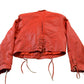 Vintage 1980s Womens Leather Braid Stud Biker Jacket Women's M from propervintagecanada