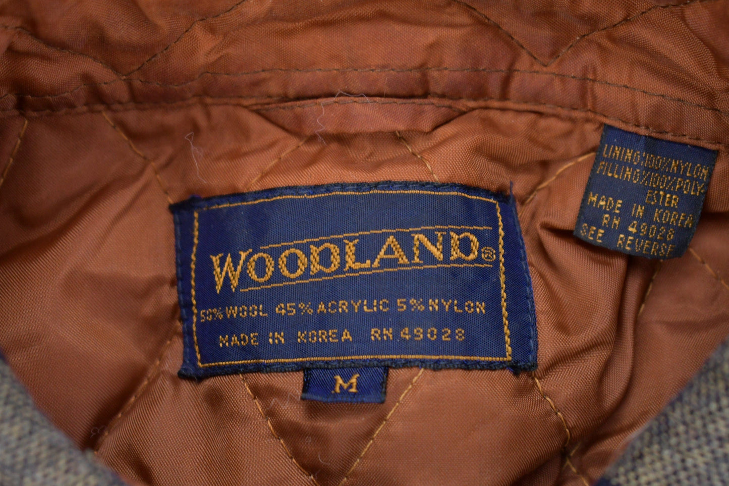 Vintage 1980s Woodland Lined Button Up Wool Shirt Men's Large from propervintagecanada