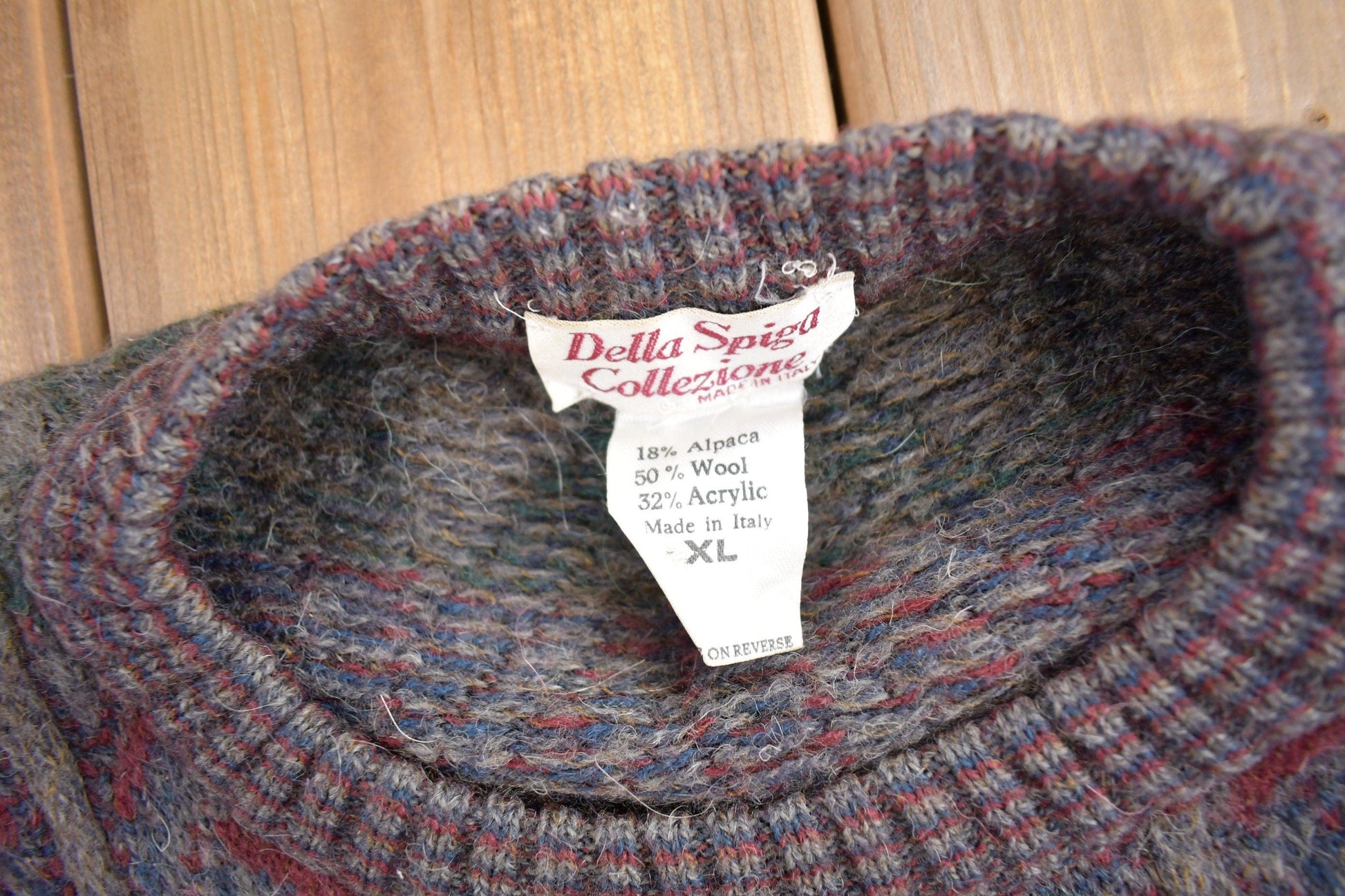 Vintage 1980s Wool Blend Knit Sweater Men's XL from propervintagecanada