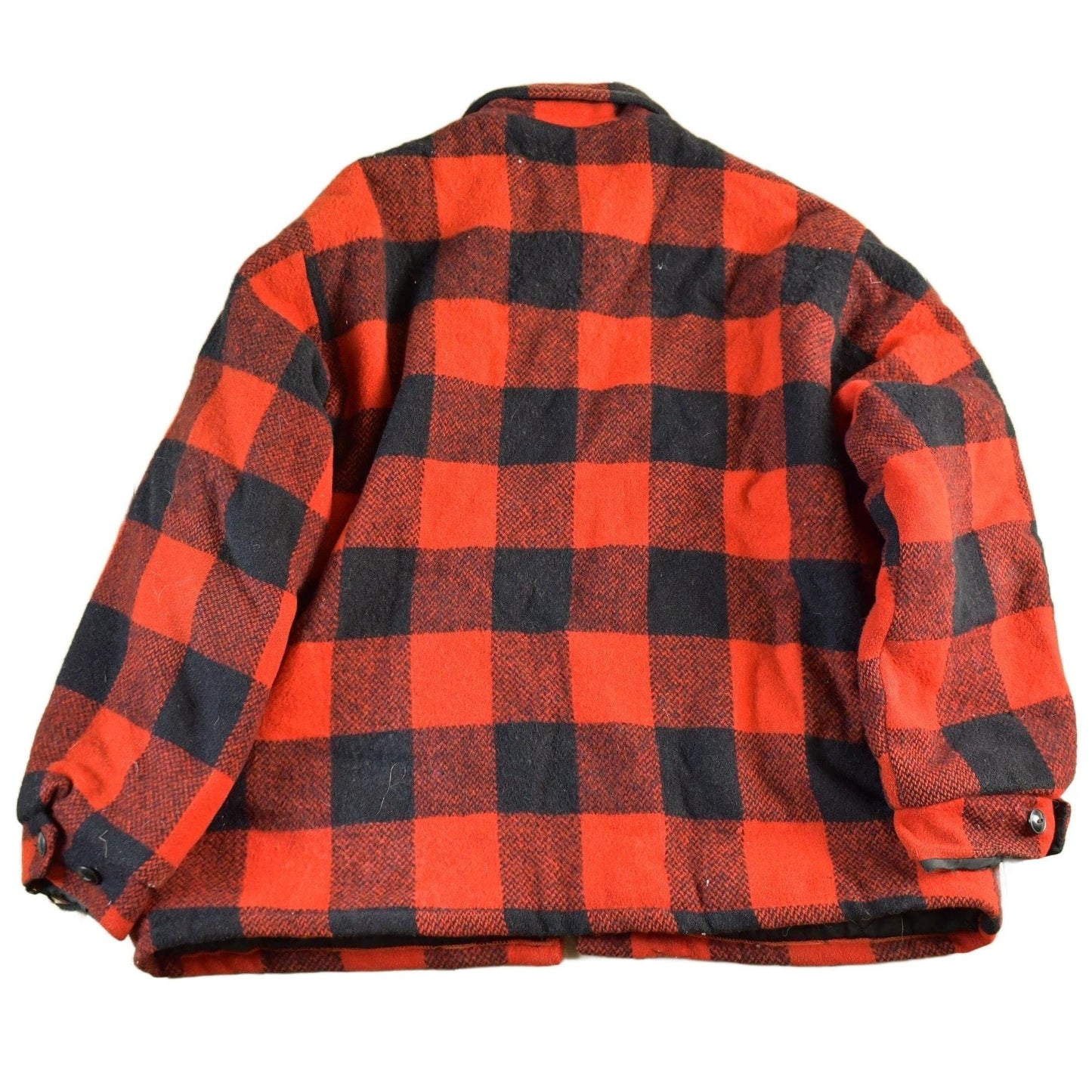Vintage 1980s Wool Buffalo Plaid Button Up Shacket Men's XL from propervintagecanada