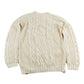 Vintage 1980s Wool Cable Knit Crewneck Sweater Men's Medium from propervintagecanada