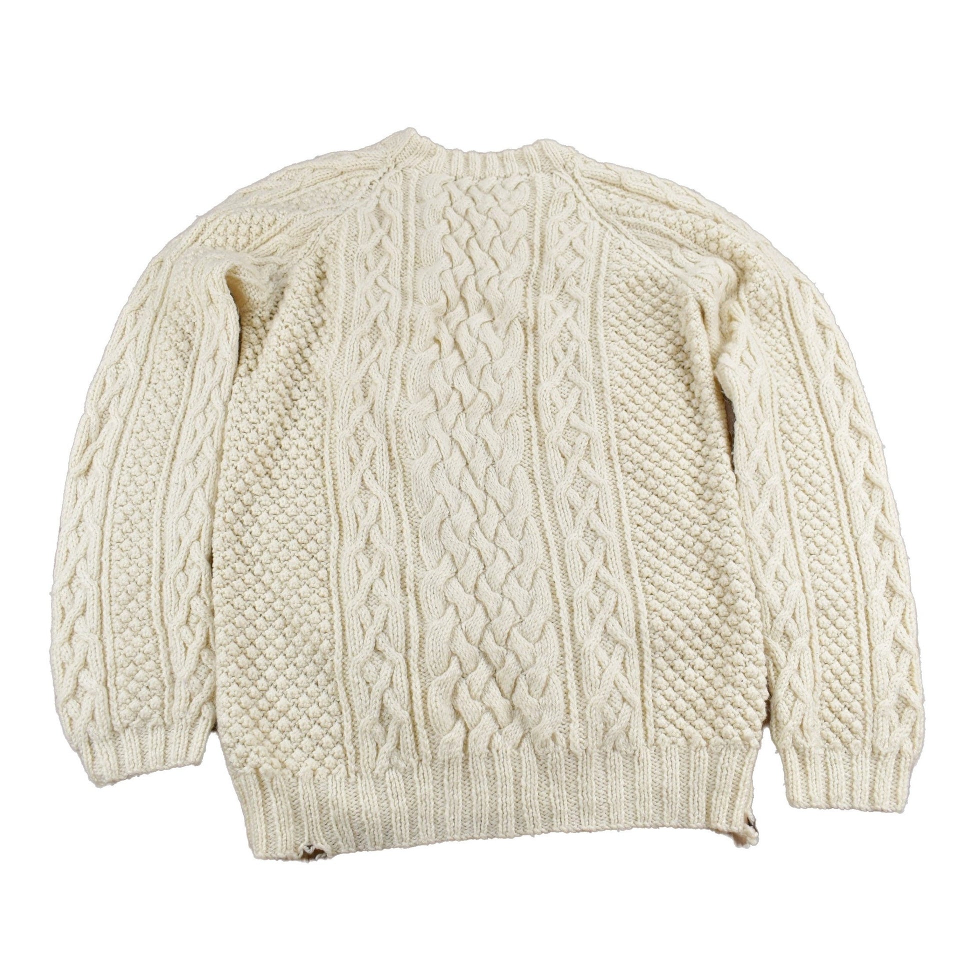 Vintage 1980s Wool Cable Knit Crewneck Sweater Men's Medium from propervintagecanada