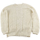 Vintage 1980s Wool Cable Knit Crewneck Sweater Men's Medium from propervintagecanada