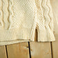 Vintage 1980s Wool Cable Knit Shawl Collar Sweater Women's Medium from propervintagecanada