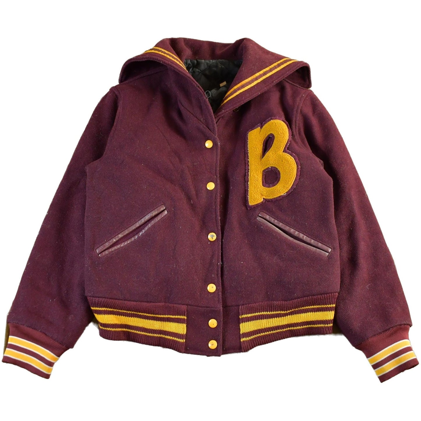 Vintage 1980s Wool Collegiate Varsity Jacket Youth M-L from propervintagecanada