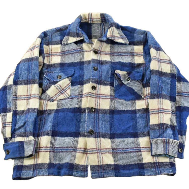 Vintage 1980s Wool Flannel Shirt Jacket Men's Medium from propervintagecanada