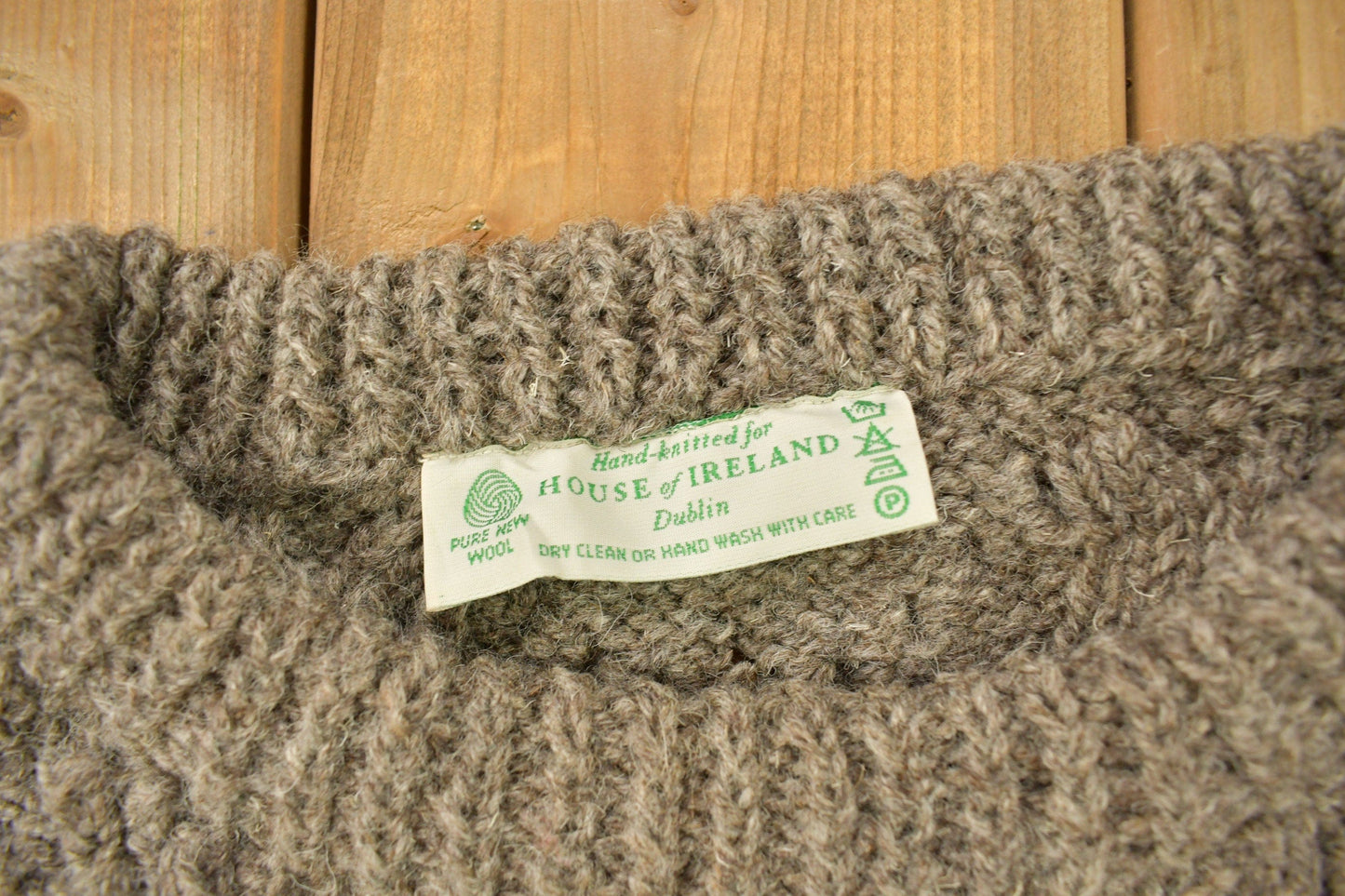 Vintage 1980s Wool House Of Ireland Knit Sweater Men's 2XL from propervintagecanada