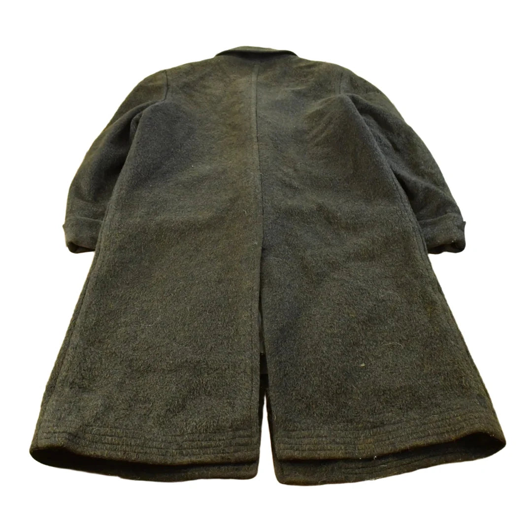 Vintage 1980s Wool Long Trench Coat Men's M / Full Length / Streetwear / Wool Trench Coat from propervintagecanada