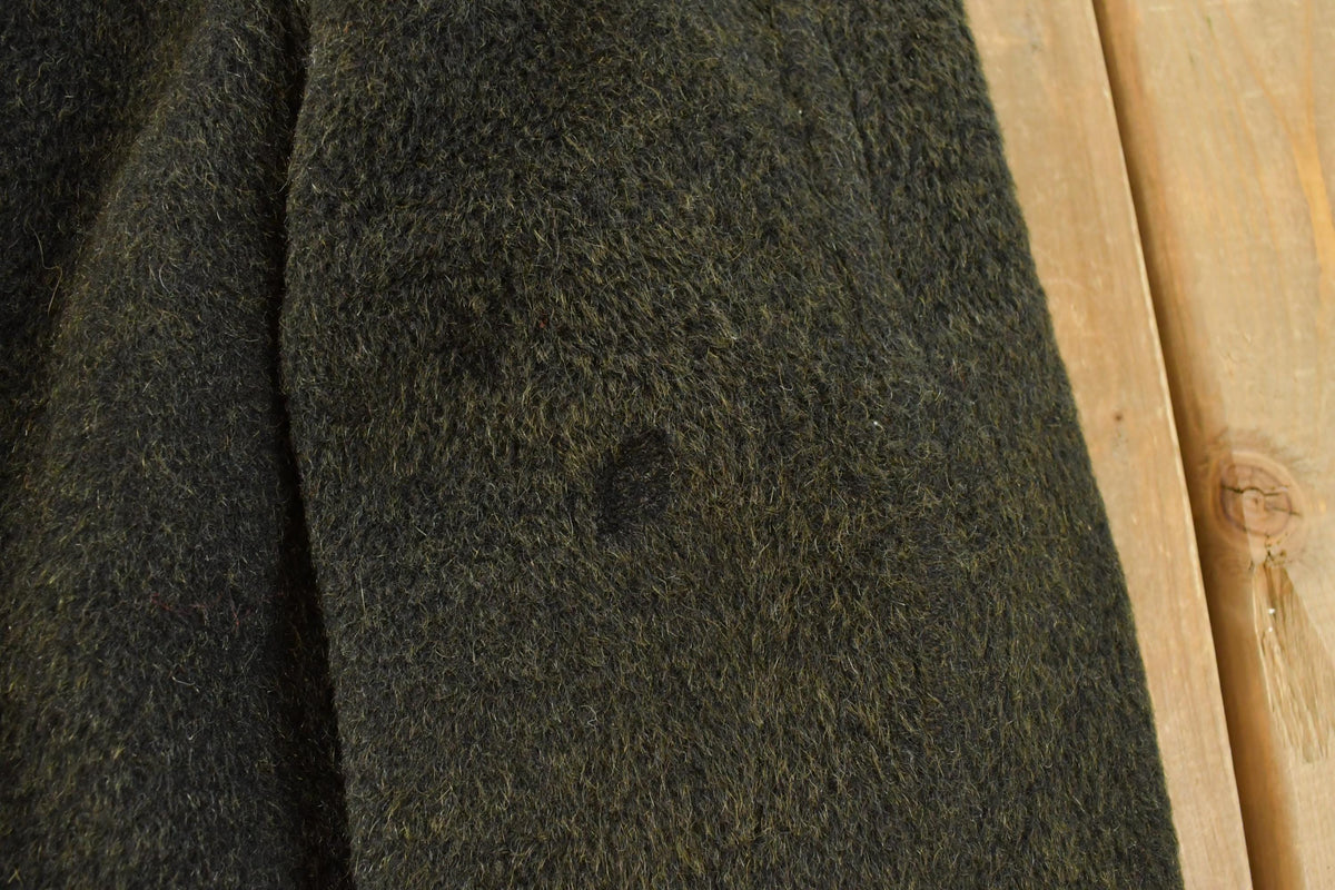 Vintage 1980s Wool Long Trench Coat Men's M / Full Length / Streetwear / Wool Trench Coat from propervintagecanada