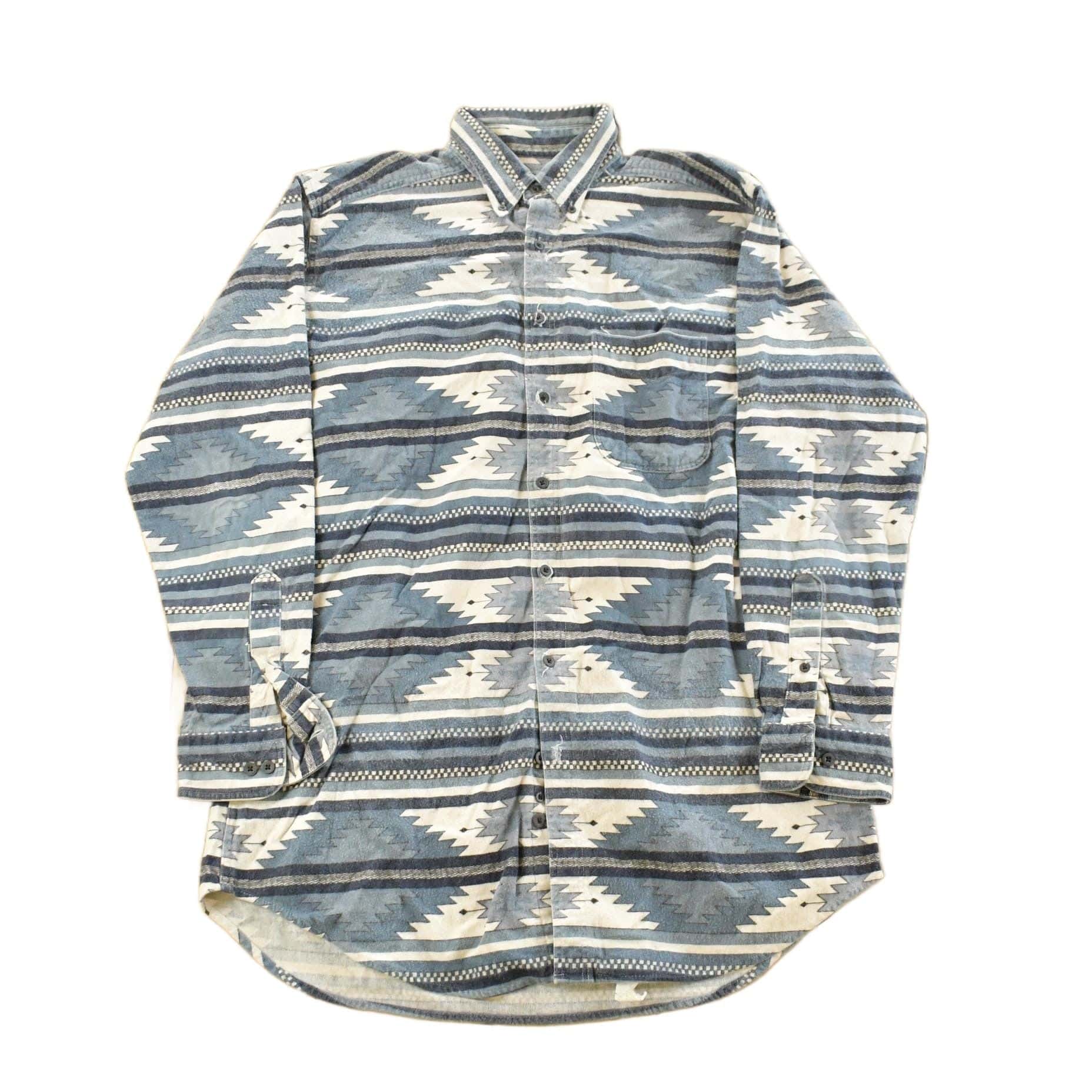 Vintage 1980s Woolrich Aztec Western Button Up Shirt Men's Large from propervintagecanada