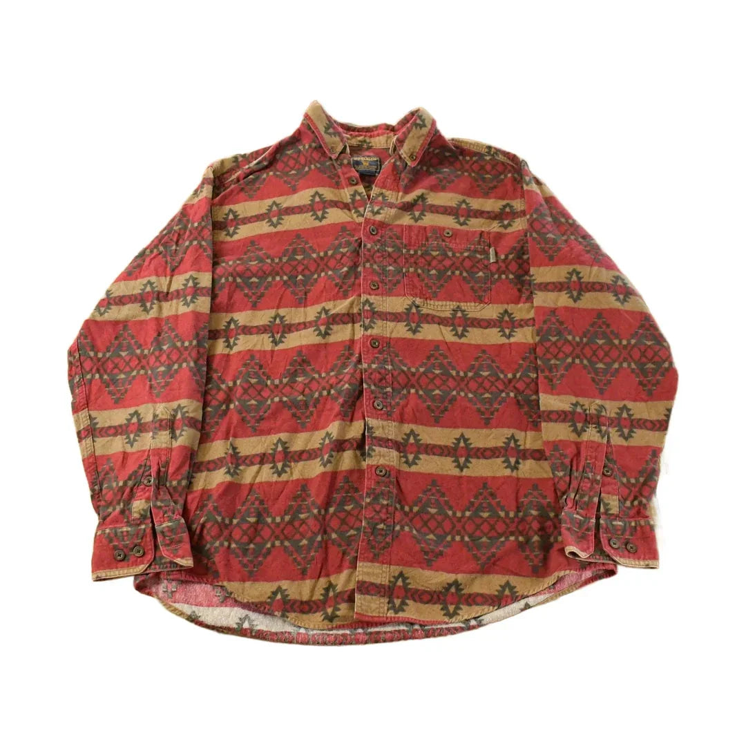 Vintage 1980s Woolrich Aztec Western Button Up Shirt Men's XL Men's Large from propervintagecanada
