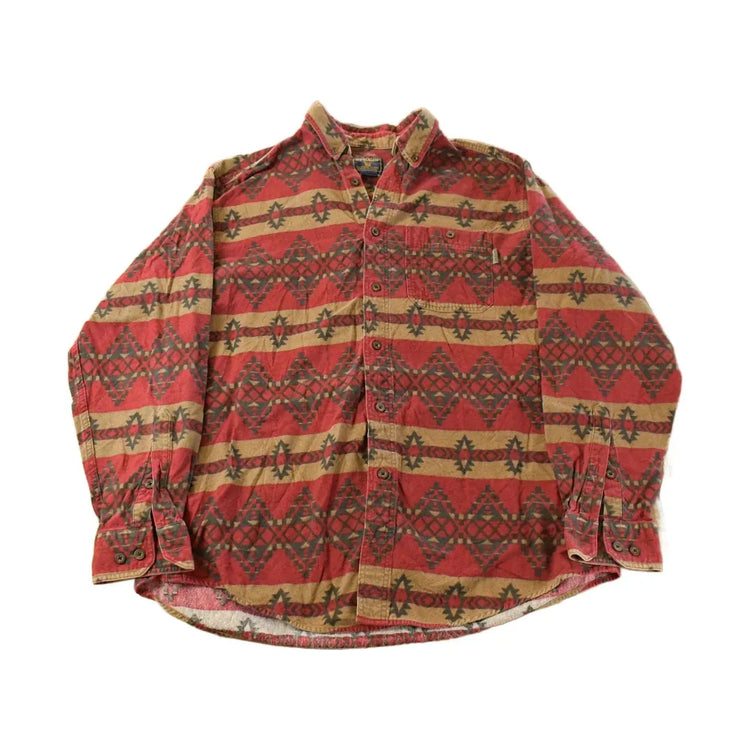 Vintage 1980s Woolrich Aztec Western Button Up Shirt Men's XL Men's Large from propervintagecanada