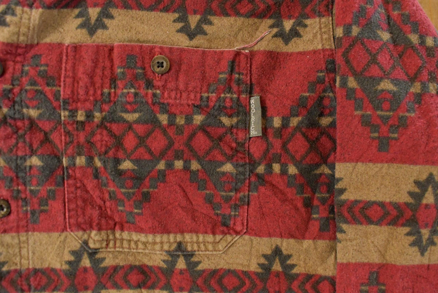 Vintage 1980s Woolrich Aztec Western Button Up Shirt Men's XL Men's Large from propervintagecanada