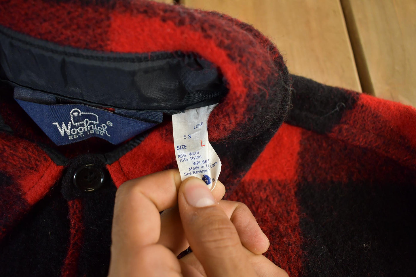 Vintage 1980s Woolrich Buffalo Plaid Flannel Button Up Shirt Men's Large from propervintagecanada