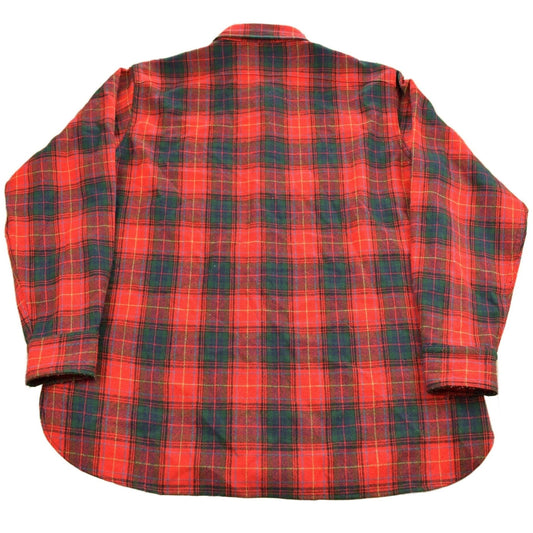 Vintage 1980s Woolrich Buffalo Plaid Flannel Button Up Shirt Men's XL from propervintagecanada