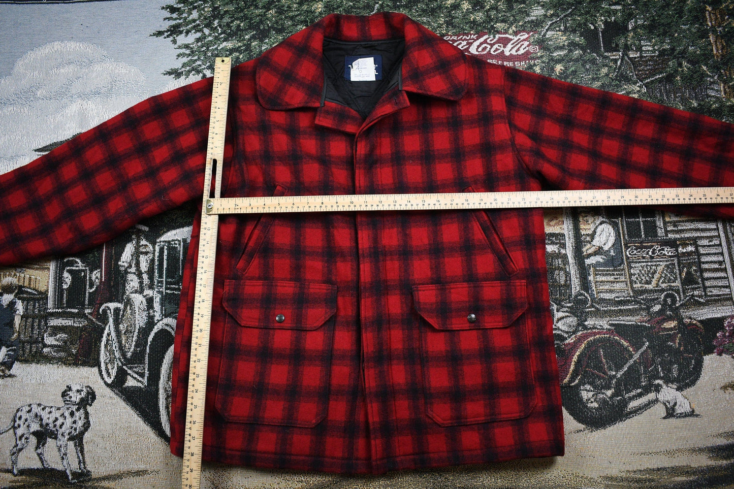 Vintage 1980s Woolrich Buffalo Plaid Hunting Jacket Men's XL from propervintagecanada