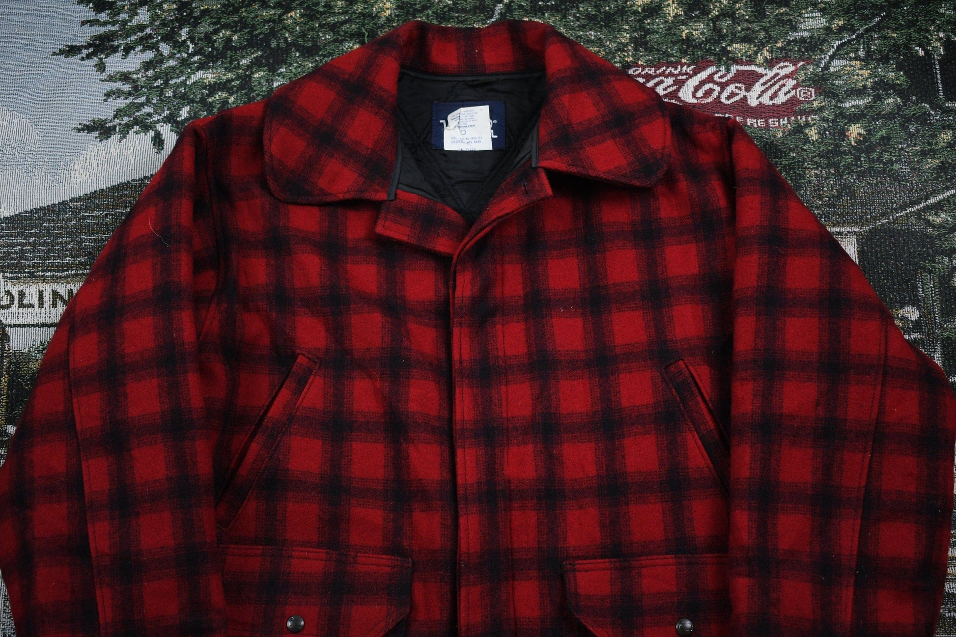 Vintage 1980s Woolrich Buffalo Plaid Hunting Jacket Men's XL from propervintagecanada