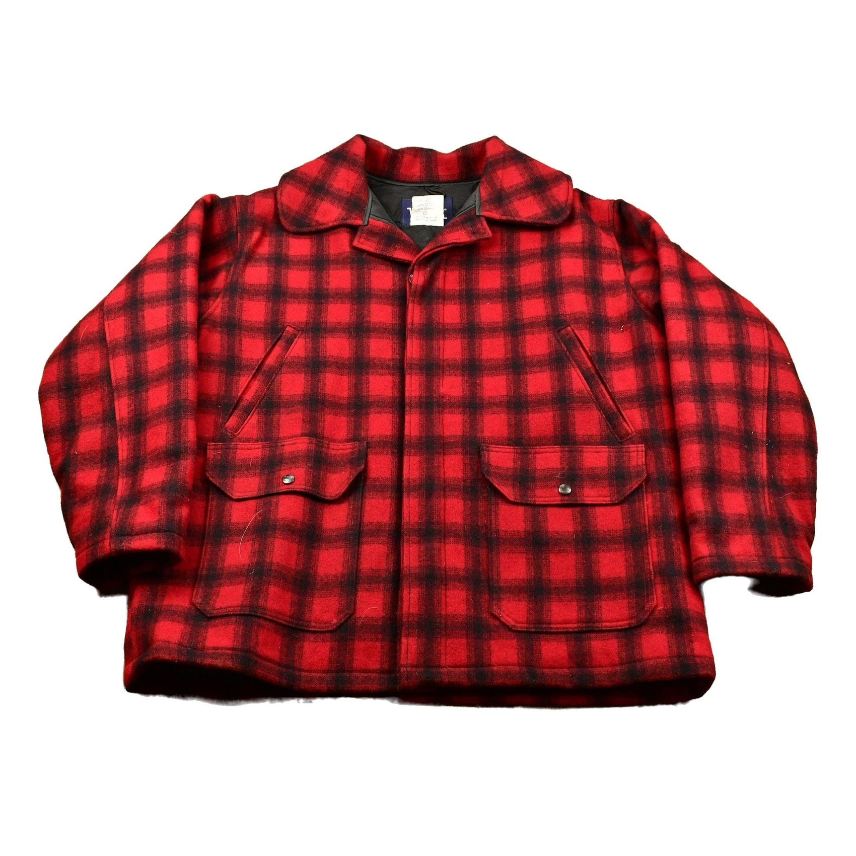 Vintage 1980s Woolrich Buffalo Plaid Hunting Jacket Men's XL