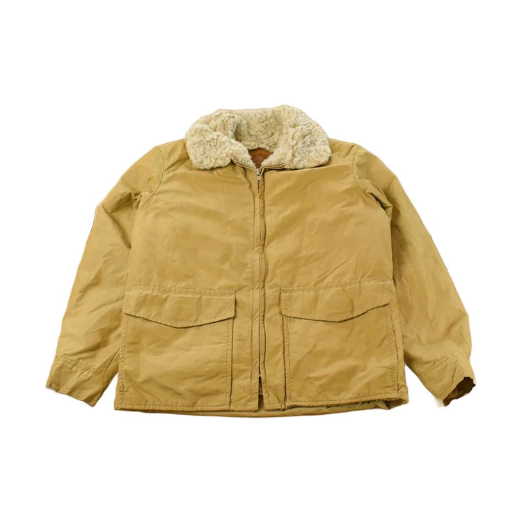 Vintage 1980s Woolrich Faux Fur Collar Jacket Men's Medium from propervintagecanada