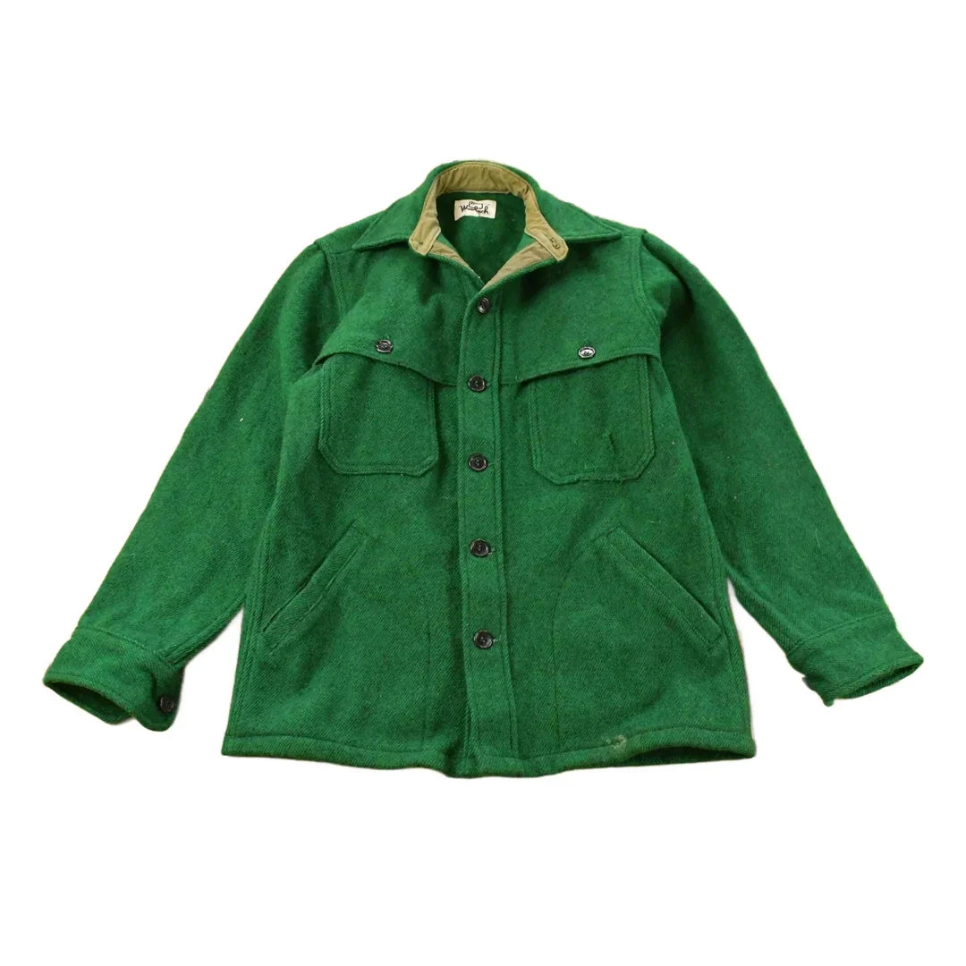 Vintage 1980s Woolrich Flannel Button Up Shirt Shacket Men's Small from propervintagecanada