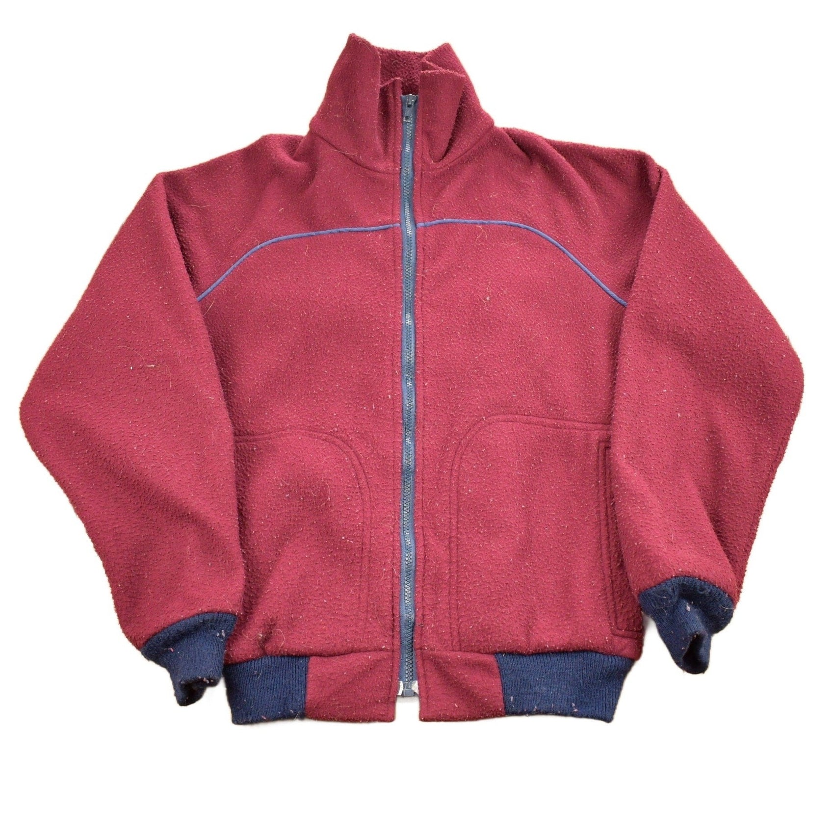 Vintage 1980s Woolrich Fleece Zip Up Sweater Men's Small from propervintagecanada