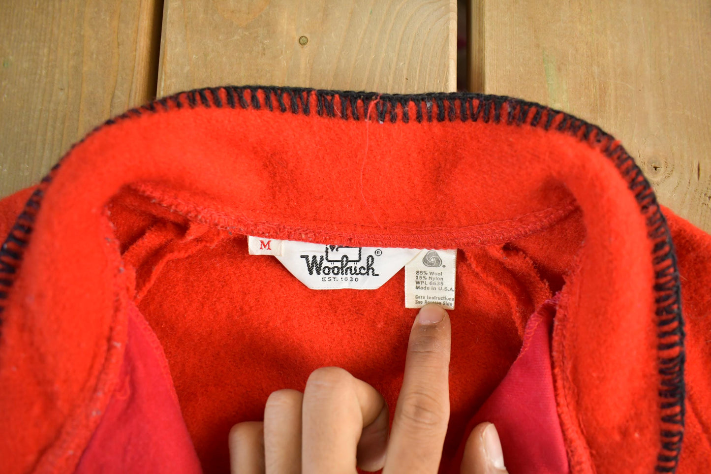 Vintage 1980s Woolrich Wool Henley Sweater Men's Medium from propervintagecanada