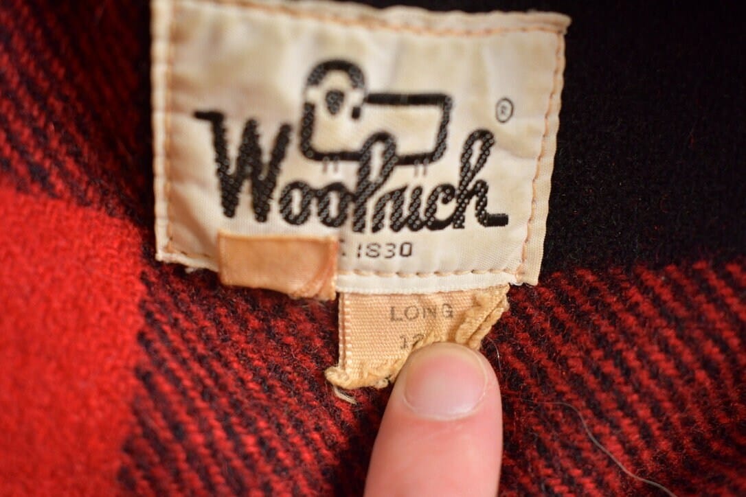 Vintage 1980s Woolrich Wool Plaid Zip Up Shacket Men's XL from propervintagecanada