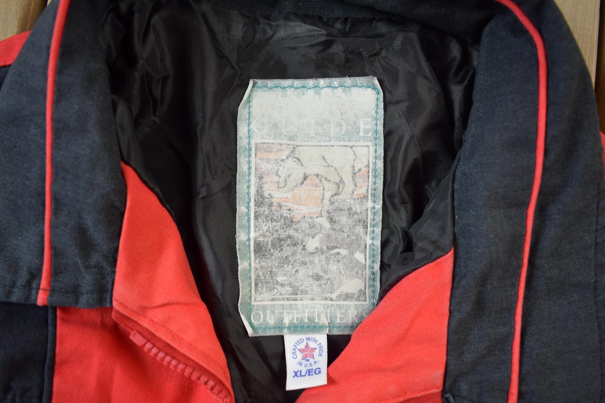 Vintage 1980s Workwear Bomber Jacket Aztec Print Men's XL from propervintagecanada