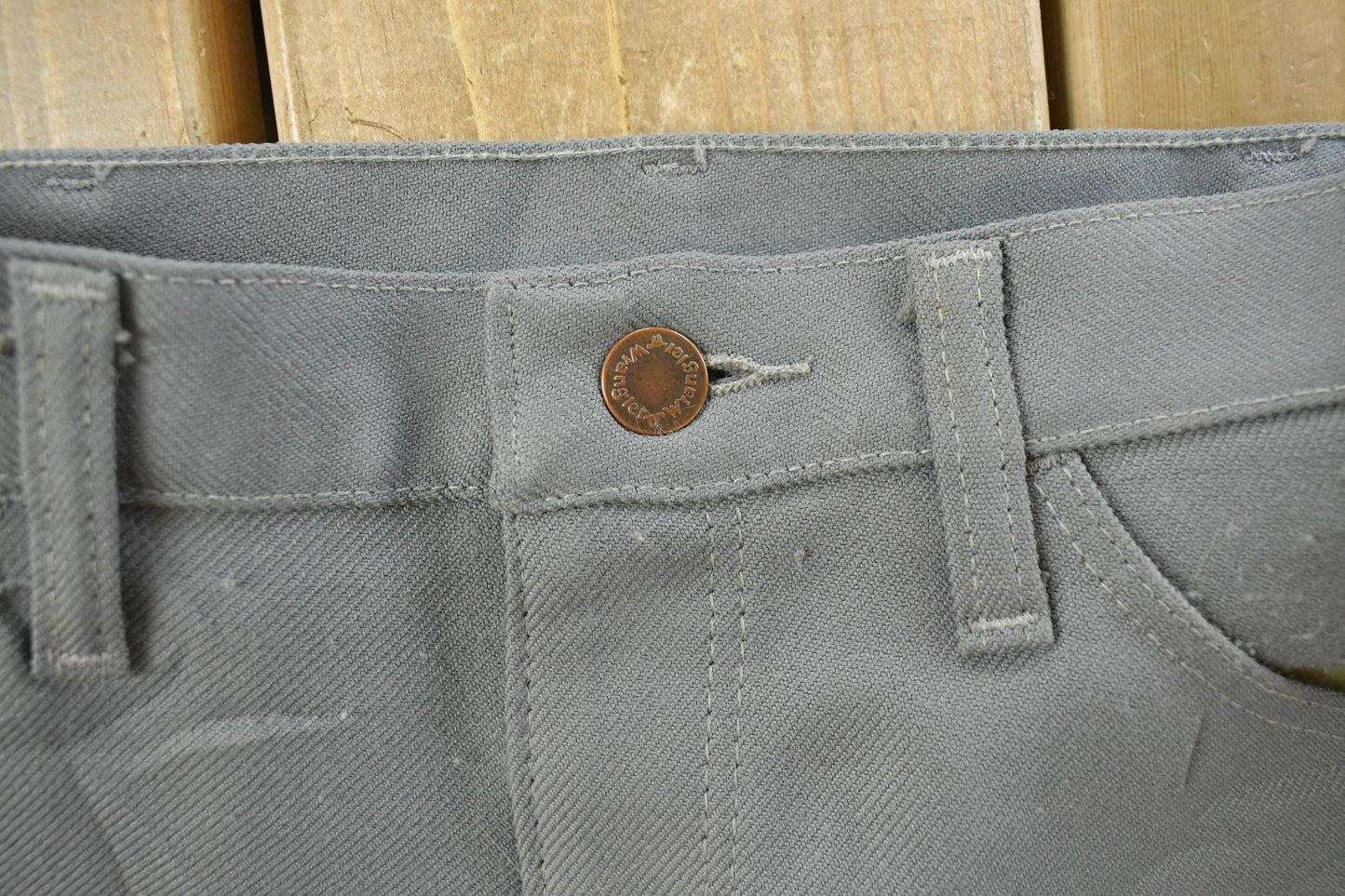 Vintage 1980s Wrangler Cowboy Wrancher Pants Men's 33 x 30 from propervintagecanada