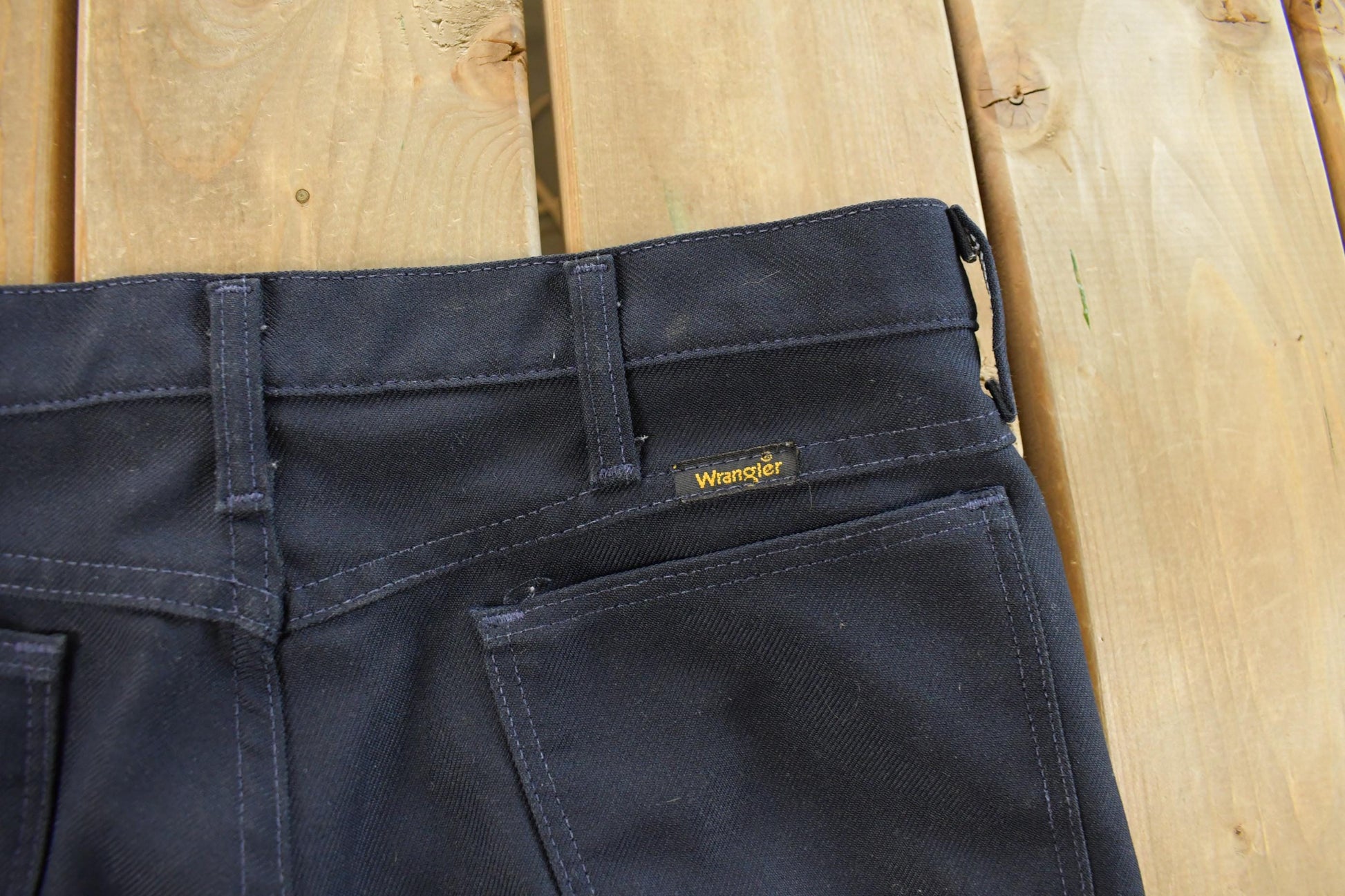 Vintage 1980s Wrangler Cowboy Wrancher Pants Men's 33 x 34 from propervintagecanada