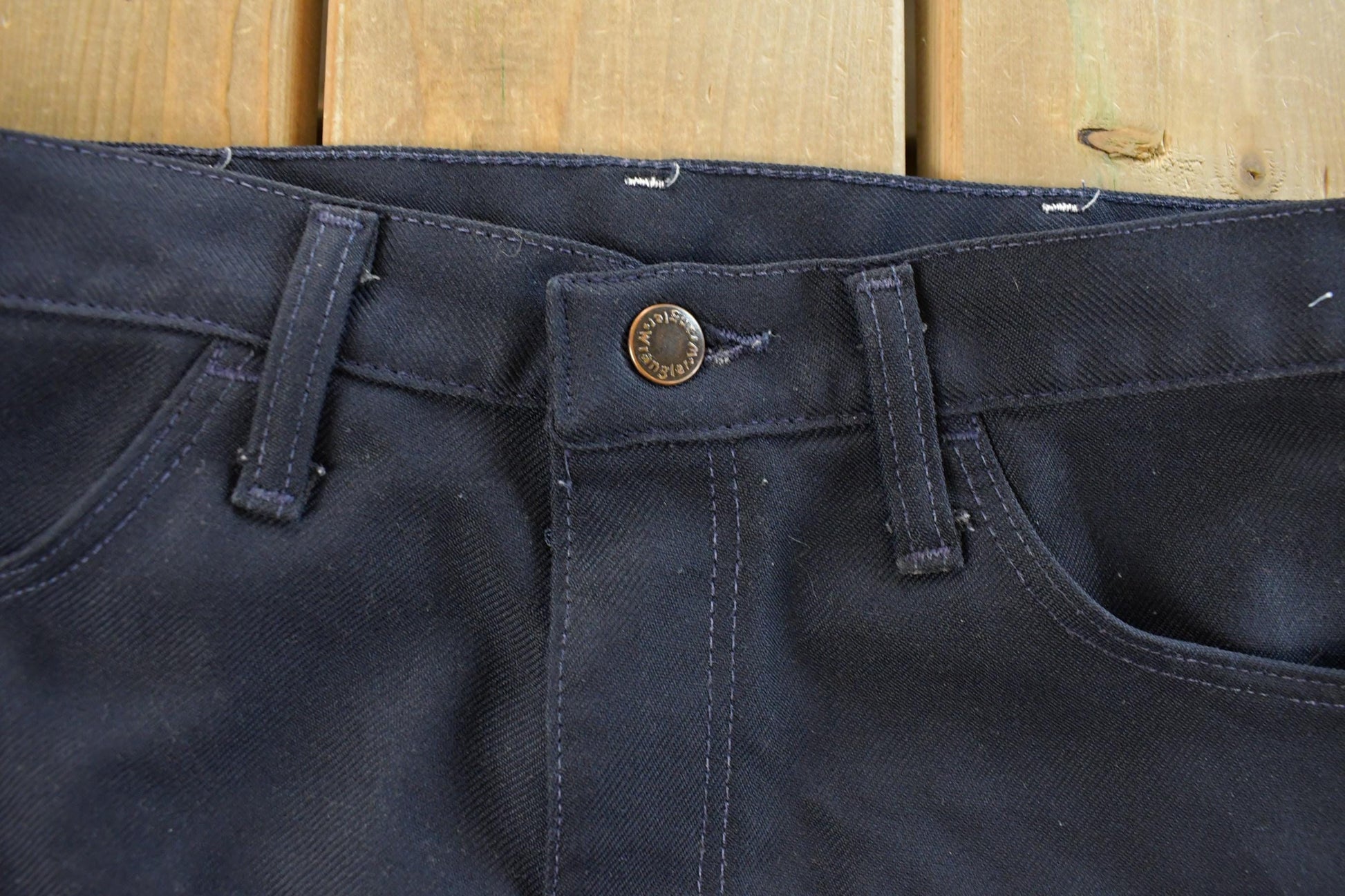 Vintage 1980s Wrangler Cowboy Wrancher Pants Men's 33 x 34 from propervintagecanada