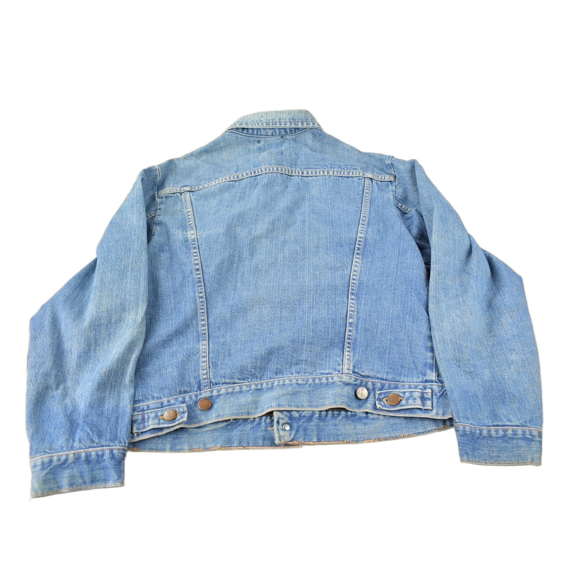 Vintage 1980s Wrangler Light Wash Jean Jacket Men's S from propervintagecanada