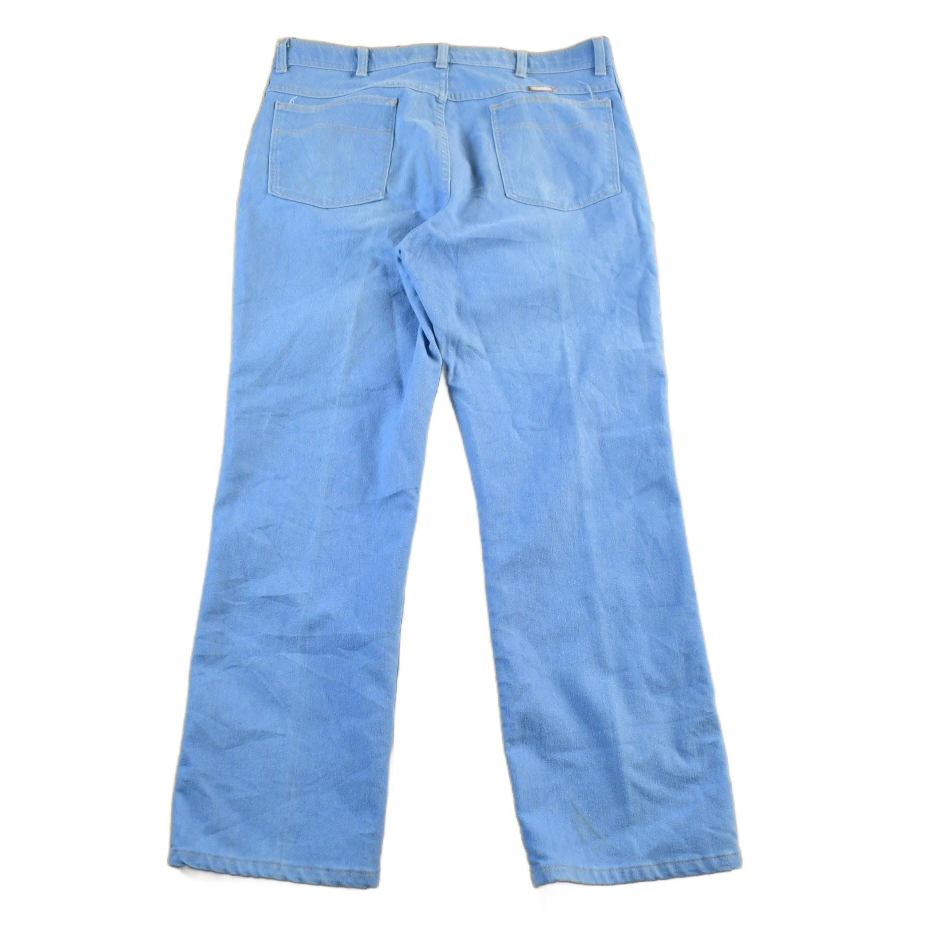 Vintage 1980s Wrangler Rancher Denim Jeans Men's 35 X 29 from propervintagecanada