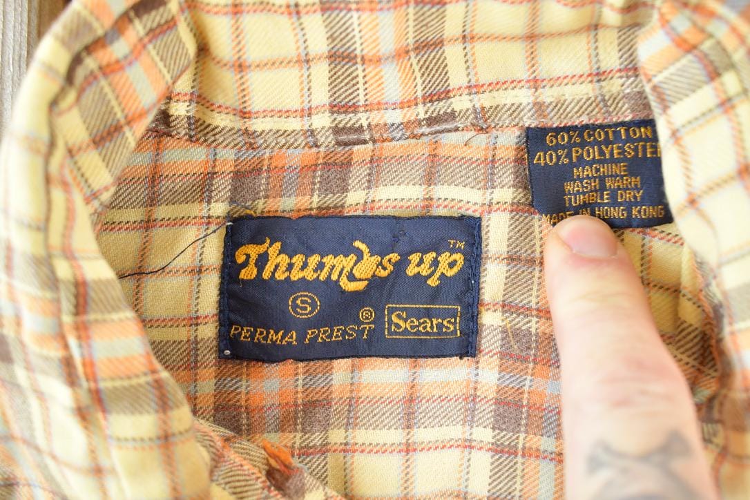 Vintage 1980s Wrangler Thumbs Up Western Button Up Shirt Men's S from propervintagecanada